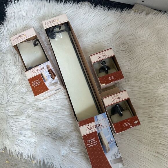 Sienna Collection by Inspirations Bathroom Hardware Accessories Set Black - Picture 1 of 15